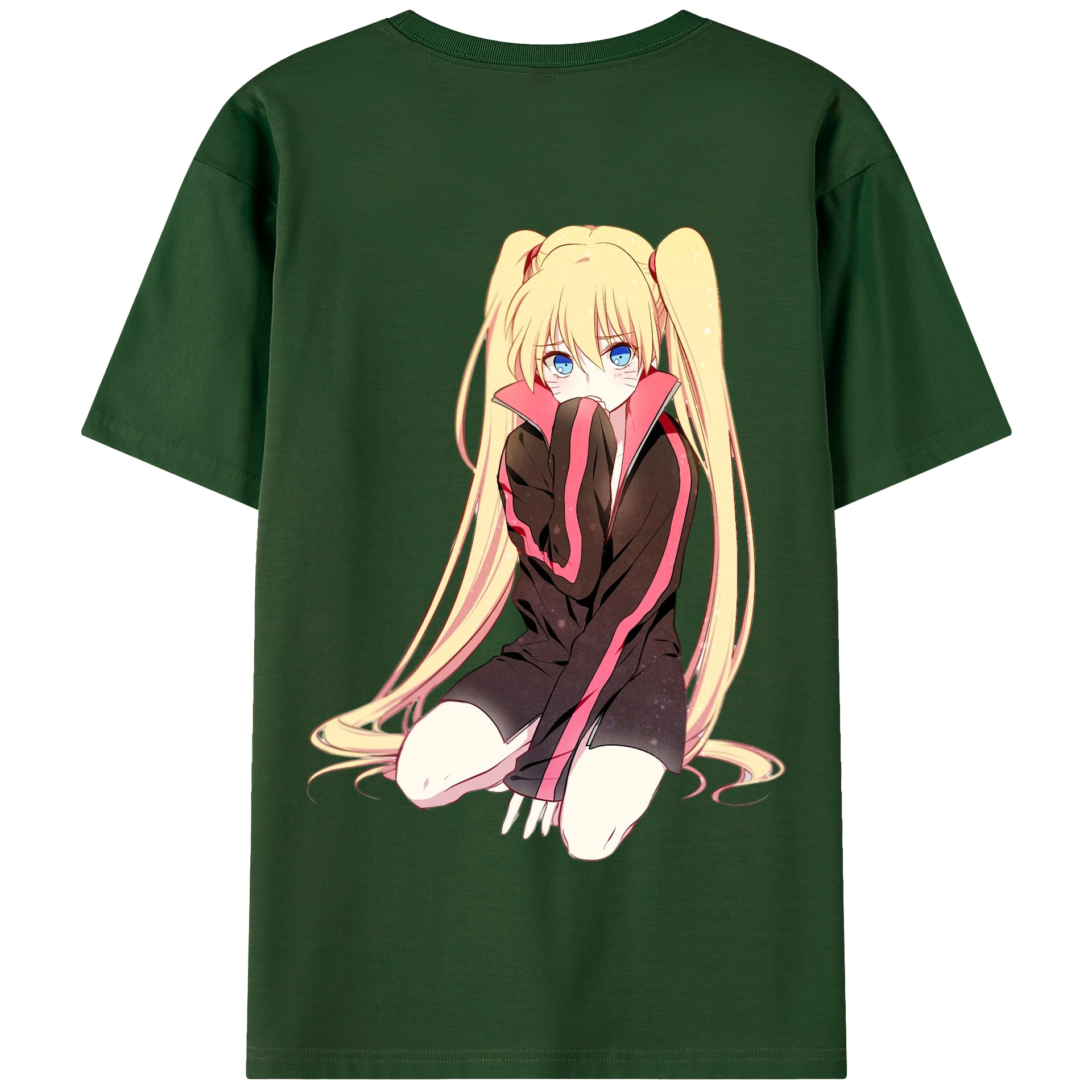 （画像用） NARUTO -ナルト- うずまき ナルト Uzumaki Naruto 綿100％半袖Tシャツ（背面プリント）